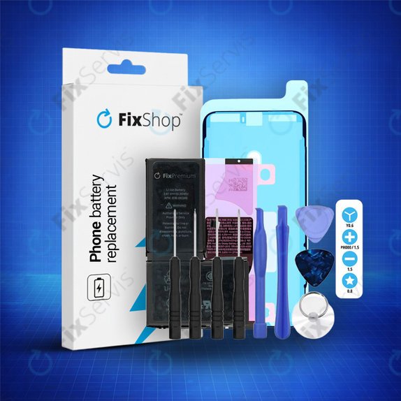 Apple iPhone X - Batéria 2716mAh FixPremium + Lepka pod Batériu + Lepka pod LCD + Set Náradia - Multipack