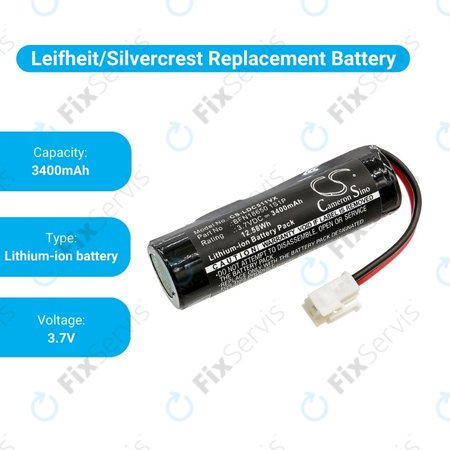 Leifheit Dry&Clean 51000, 51002, 51113, 51114 - Batéria BFN18650 1S1P Li-Ion 3.7V 3400mAh HQ