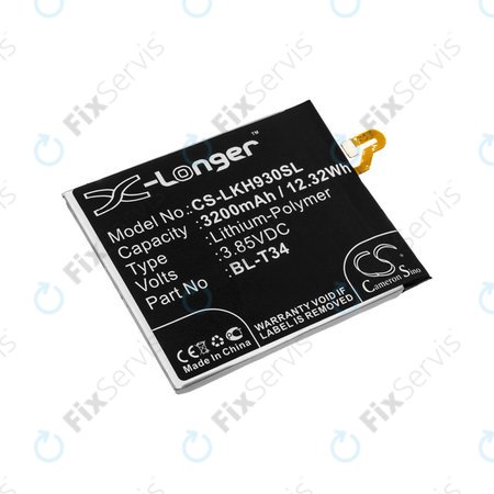 Batéria pre LG H930, V30, V35, 3200mAh, Li-Pol, 3.85V, BL-T34, HQ