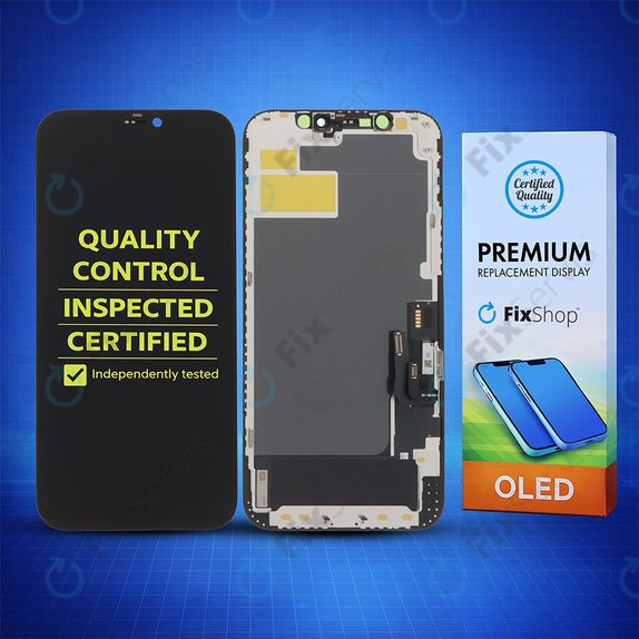 Displej Soft OLED pre iPhone 12, 12 Pro, Dotykové sklo s rámom, DIAGNOSTIC