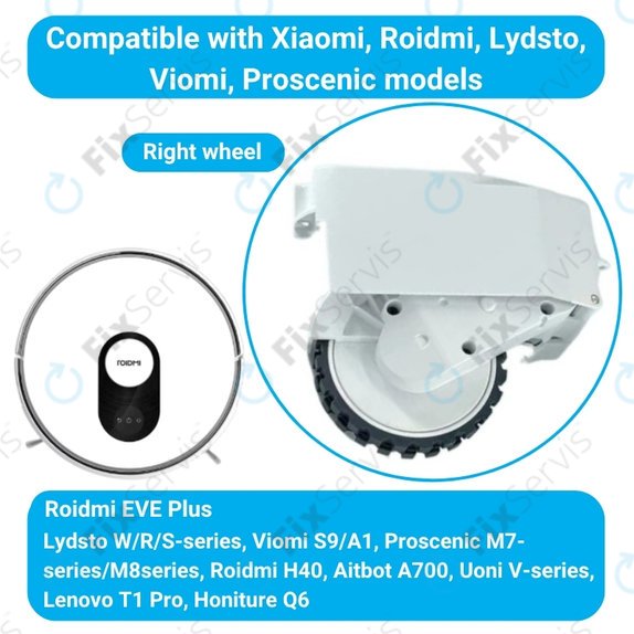 Roidmi EVE Plus - Koleso s Motorom (Ľavé) (Biele)