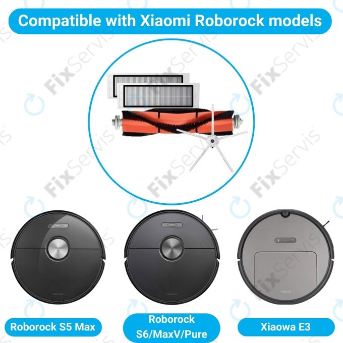 Xiaomi Roborock S5 Max, S6, S6 MaxV, S6 Pure, Xiaowa E3 - Štandardný Set (Biela)