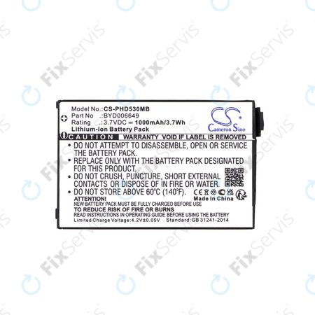 Batéria pre Philips Avent Eco SCD535 DECT, 1000mAh, Li-Ion, 3.7V, BYD001743, HQ