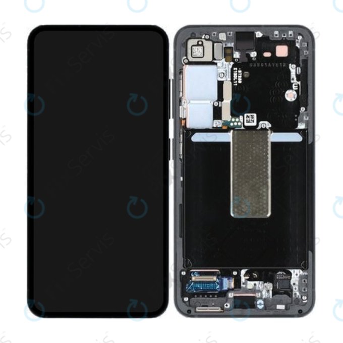 Samsung Galaxy S23 S911B - LCD Displej + Dotykové Sklo + Rám (Graphite) - GH82-30481E Genuine Service Pack