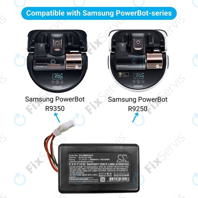 Samsung PowerBot R9350, R9250 - Batéria DJ96-00193D Li-Ion 21.6V 5000mAh HQ