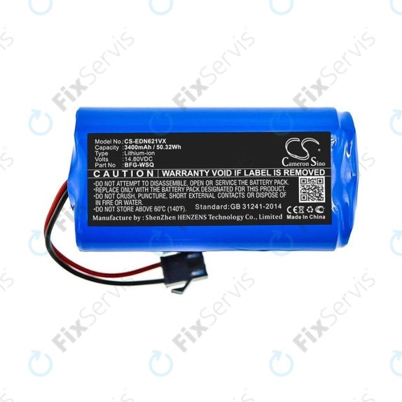 Ecovacs Deebot N79, N79S, Eufy RoboVac-series, Proscenic 850-series - Batéria BFG-WSQ, ICR18650-26J-4S1P, UR18650ZY-4S1P-AAM Li-Ion 14.4V 3400mAh HQ