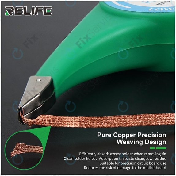 Relife RL-1520 - Spájkovací Knôt pre Odstránenie Prebytočného Cínu (1,5 mm)