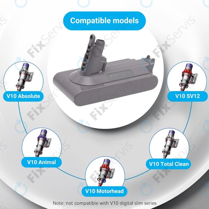 Dyson V10 - Batéria 969352-02, SV12, 206340 Li-Ion 25.2V 2500mAh