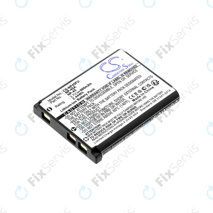 Batéria pre Leica, ALBA, Fujifilm, Avision, Praktica, Medion, 660mAh, Li-Ion, 3.7V, NP-45, HQ