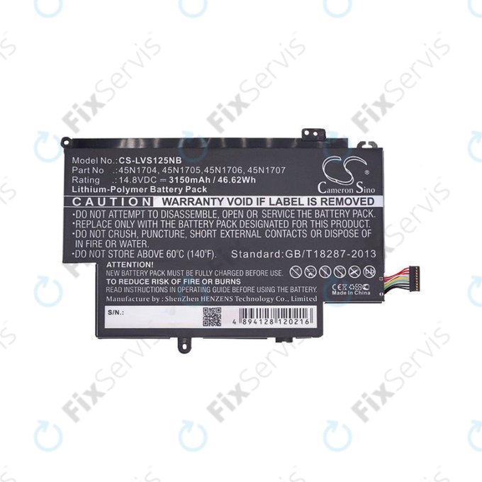 Batéria pre Lenovo ThinkPad Yoga 12, Yoga S1, 3150mAh, Li-Pol, 14.8V, 45N1704, HQ