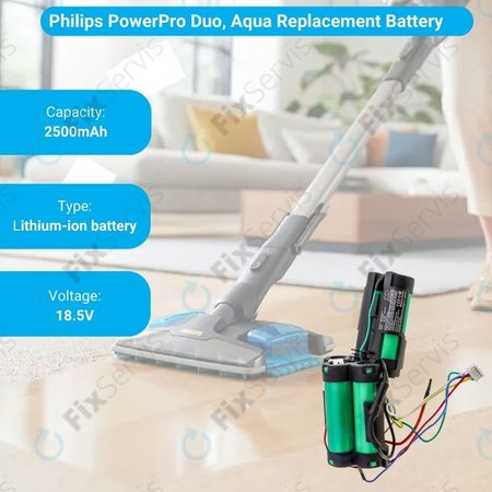 Philips PowerPro Duo, PowerPro Aqua - Batéria 5ICR19/65 Li-Ion 18.5V 2500mAh HQ