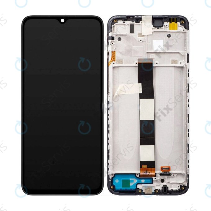 Xiaomi Redmi 10A 220233L2C 220233L2G - LCD Displej + Dotykové Sklo + Rám (Black) TFT