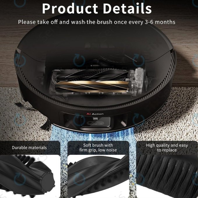 Xiaomi Dreame X50 Ultra, L40s Pro Ultra, Mova V50 Ultra, P60 - Hlavné kefy