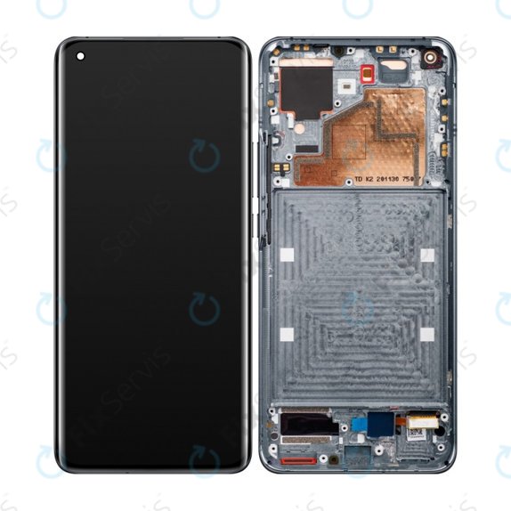 Xiaomi Mi 11 M2011K2G - LCD Displej + Dotykové Sklo + Rám (Midnight Gray) OLED