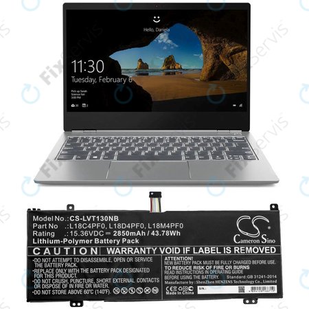 Batéria pre Lenovo ThinkBook 13s, 14s, 2850mAh, Li-Pol, 15.36V, L18C4PF0, HQ