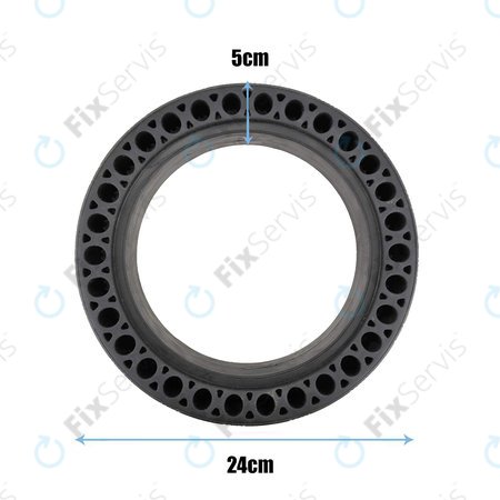 Xiaomi Mi Electric Scooter 1S, 2 M365, Essential, Pro, Pro 2 - Odolná Plná Bezdušová Pneumatika (Typ 2) (Black)