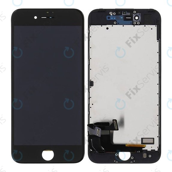 Displej pre iPhone 7, Black, Dotykové sklo s rámom