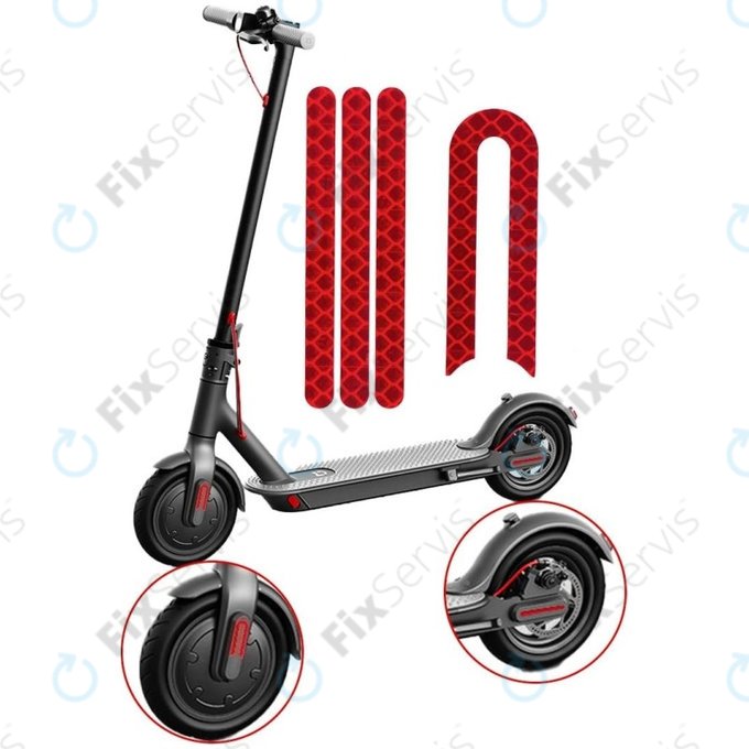 Xiaomi Mi Electric Scooter 1S, 2 M365, Essential, Pro, Pro 2 - Reflexné Nálepky (B)