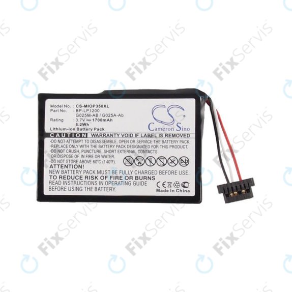 Batéria pre Mitac Mio P350, 1700mAh, Li-Ion, 3.7V, BL-LP1230, HQ