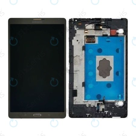 Samsung Galaxy Tab S 8.4 T700 - LCD Displej + Dotykové Sklo + Rám (Titanium Bronze) - GH97-16047B Genuine Service Pack