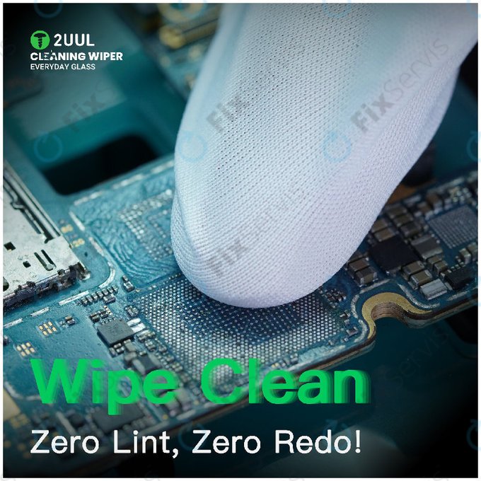 Bezprašné čistiace utierky na sklo, 2UUL CL05, 4x100ks/balenie