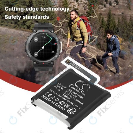 Batéria pre Amazfit T-Rex 2, A2169, A2170, 500mAh, Li-Pol, 3.87V, PL572428, HQ