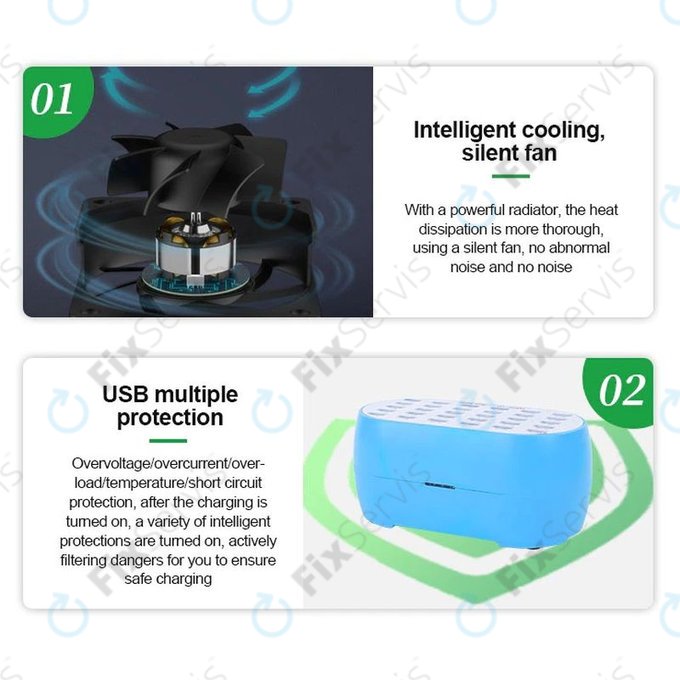 Relife RL-304M - Smart Servisná Nabíjacia Stanica - 30x USB / 160W