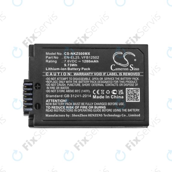 Batéria pre Nikon Z50, Z50 ZFC, Z30, Z FC, 1280mAh, Li-Ion, 7.6V, EN-EL25, HQ