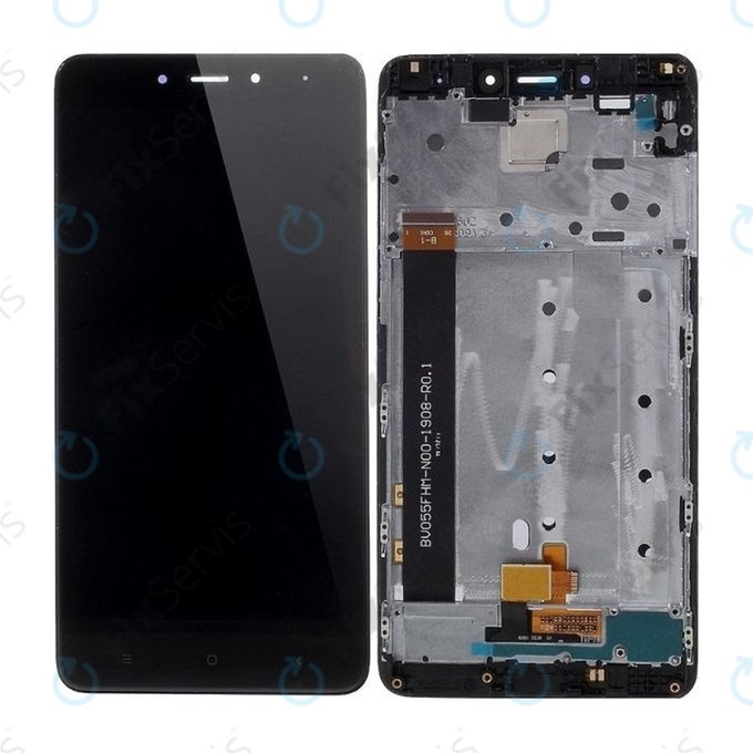 Xiaomi Redmi Note 4 (Mediatek) - LCD Displej + Dotykové Sklo + Rám (Black) TFT