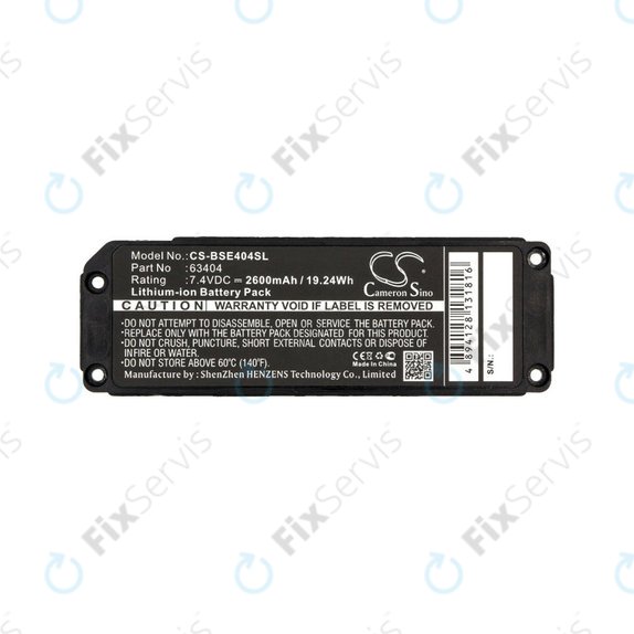 Batéria pre Bose 413295, Bose SoundLink Mini, 2600mAh, Li-Ion, 7.4V, 063404, HQ