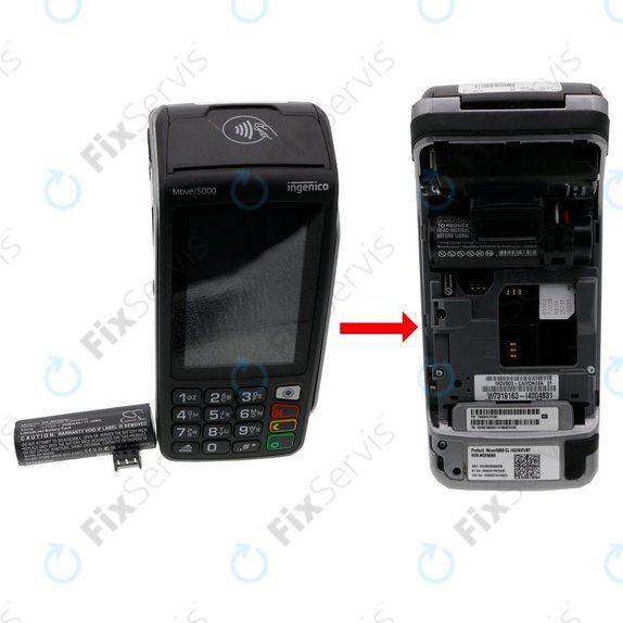 Batéria pre Ingenico Move 5000, 3000mAh, Li-Ion, 3.7V, F26402376, HQ