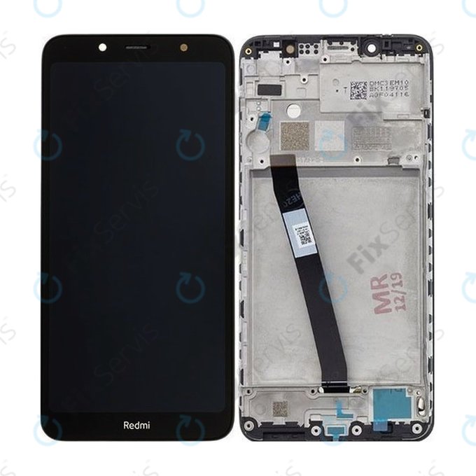Xiaomi Redmi 7A - LCD Displej + Dotykové Sklo + Rám (Matte Black) - 560610127000, 560610122000 Genuine Service Pack