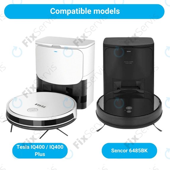Sada náhradných dielov pre Tesla IQ400, IQ400 Plus, Sencor 6485BK (1x Hlavná kefa, 2x Filter, 4x Bočná kefa, 2x Mopovacia utierka, 2x Prachové vrecko)