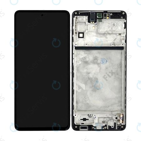 Samsung Galaxy M53 5G M536B - LCD Displej + Dotykové Sklo + Rám (Black) TFT