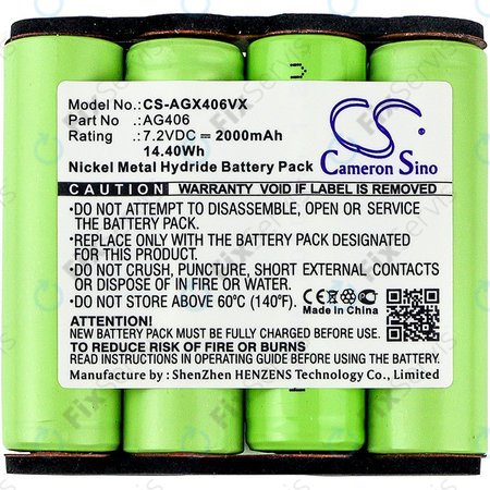 AEG Electrolux Rapido ZB-series - Batéria AG406 Ni-MH 7.2V 2000mAh HQ