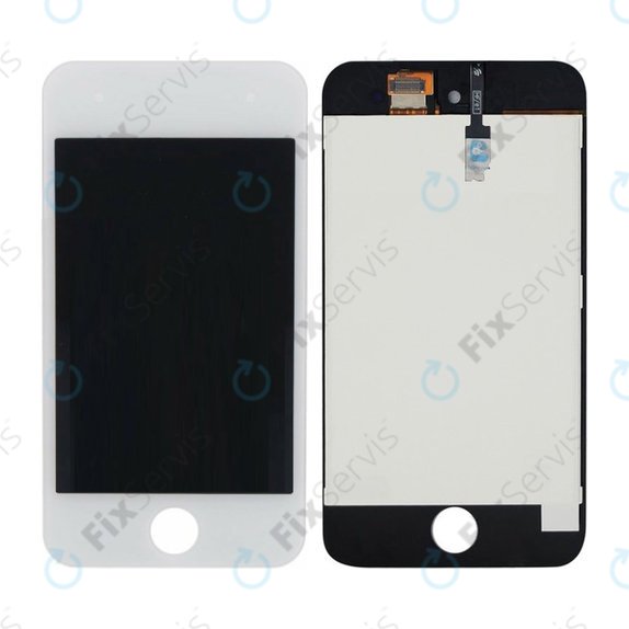 LCD Displej pre iPod Touch (4th Gen), White, Dotykové sklo s rámom
