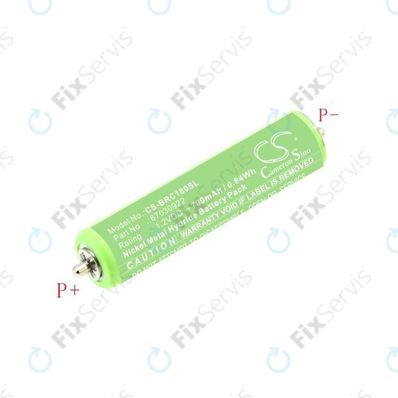 Batéria pre Braun 1000, 180, 2000, 3000, 4735, 5411, Cruzer1, Cruzer Z20, 700mAh, Ni-MH, 1.2V, 67030922, HQ