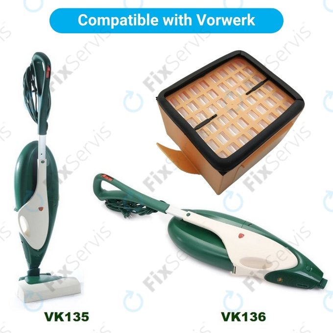 Prachový filter, 2 ks pre Vorwerk Kobold VK135, VK136