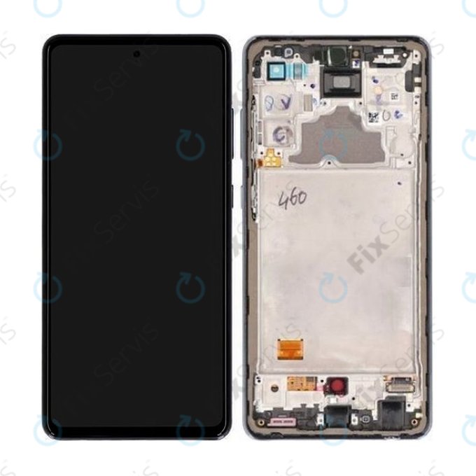 Samsung Galaxy A72 A725F, A726B - LCD Displej + Dotykové Sklo + Rám (Awesome Black) - GH82-25460A, GH82-25463A, GH82-25624A, GH82-25849A Genuine Service Pack