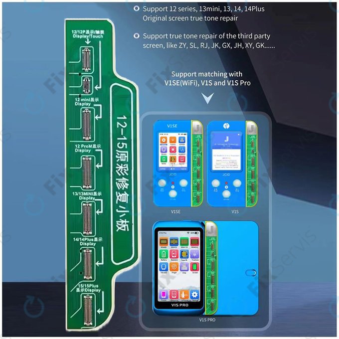JC V1S, V1SE - LCD Board pre iPhone 12-series, 13, 14, 14 Plus, 15-series (Latest Version 2023)