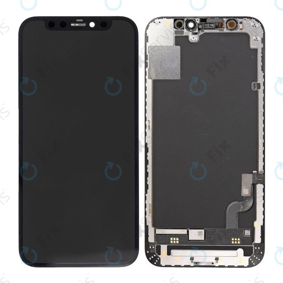 Displej Hard OLED pre iPhone 12 Mini, Dotykové sklo s rámom, FixPremium