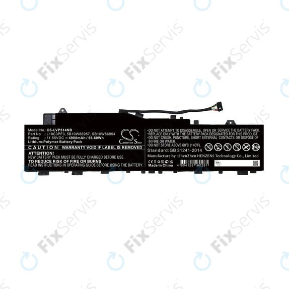 Batéria pre Lenovo Ideapad 5 14, Xiaoxin Air 14 2020, 4900mAh, Li-Pol, 11.55V, 5B10W86957, HQ
