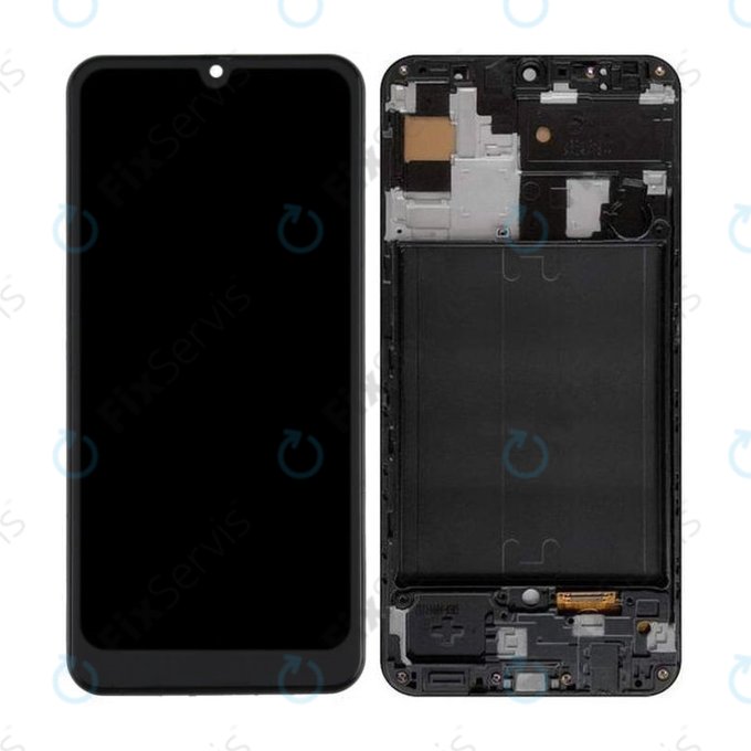 Samsung Galaxy A50 A505F - LCD Displej + Dotykové Sklo + Rám (Black) TFT