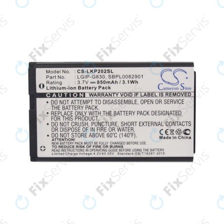 Batéria pre LG KG120, 850mAh, Li-Ion, 3.7V, LGIP-G830, HQ