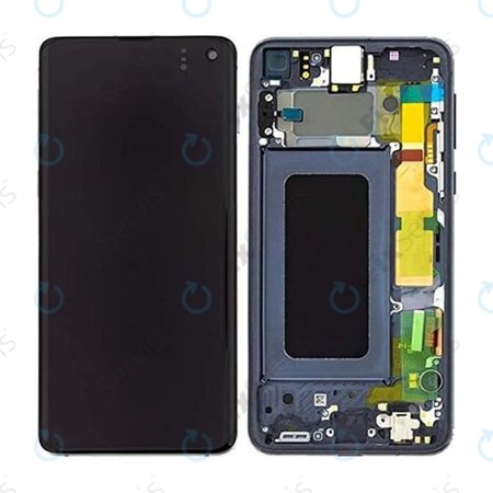 Samsung Galaxy S10e G970F - LCD Displej + Dotykové Sklo + Rám (Prism Black) OLED
