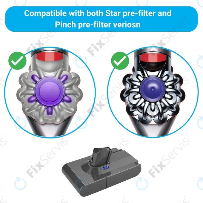 Dyson V8 - Batéria 215681, PM8-US-HFB1497A Li-Ion 21.6V 3000mAh