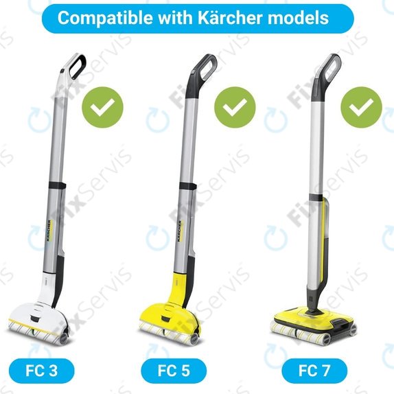 Kärcher FC 3, FC 5, FC 7 - Sada Valcov na Kamenné Povrchy (Black)