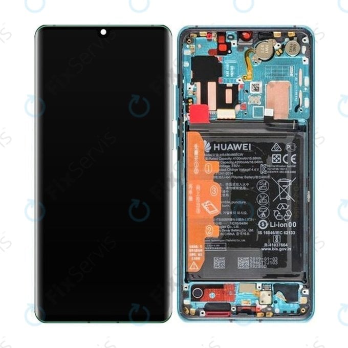 Huawei P30 Pro, P30 Pro 2020 - LCD Displej + Dotykové Sklo + Rám + Batéria (Aurora) - 02352PGE Genuine Service Pack