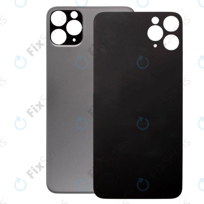 Apple iPhone 11 Pro Max - Sklo Zadného Housingu so Zväčšeným Otvorom na Kameru (Space Gray)