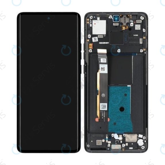 Motorola Edge 40 - LCD Displej + Dotykové Sklo + Rám (Eclipse Black) - 5D68C22670 Genuine Service Pack